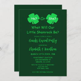 Kleine Kleeblatt-Geschlechtsoffenbarung Einladung