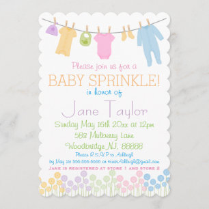 Kleine Kleidung Baby Sprinkle Einladung