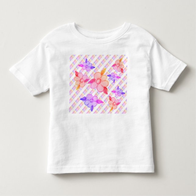 Kleine Kleinkinder Extravagantes T-Shirt mit Pinks (Vorderseite)