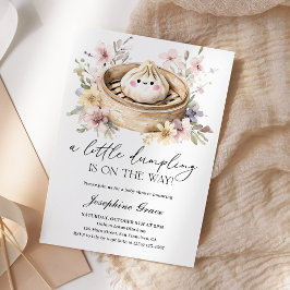 Kleine Klöße Dim Sum Florale Babyparty Einladung