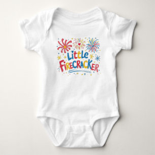 Kleine Knallfrosch Buntstift-Art Feuerwerk Baby Strampler
