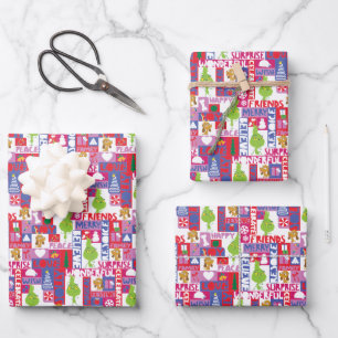 Kleine Kneipe   Farbiges Weihnachtsmuster Geschenkpapier Set