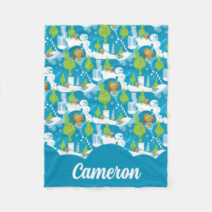 Kleine Kneipe   Merry Grinchmas Aquamarines Muster Fleecedecke