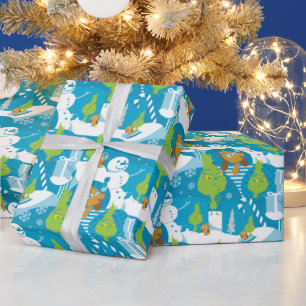 Kleine Kneipe   Merry Grinchmas Aquamarines Muster Geschenkpapier