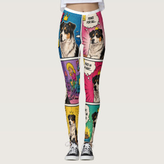 Kleine König große Friedenslustige Hundeleggings Leggings