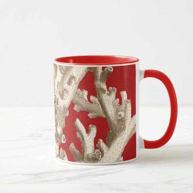 Kleine Koralle in Rot Tasse (Rechts)