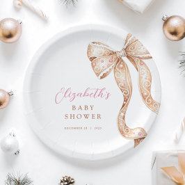 Kleine Krümelbow Babydusche Pappteller