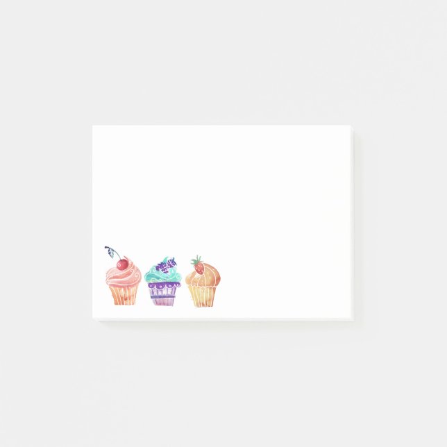 Kleine Kuchen Post-it Klebezettel (Vorderseite)