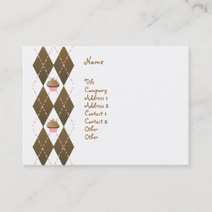 Kleine Kuchen und Raute Visitenkarte