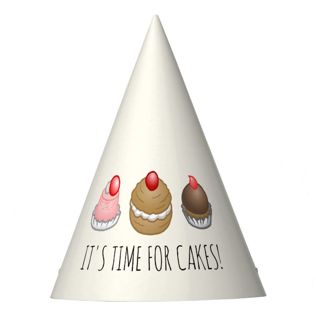 Kleine Kuchen zum Geburtstag Partyhütchen (Vorderseite)