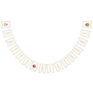 Kleine Kuchen zum Geburtstag Wimpelkette