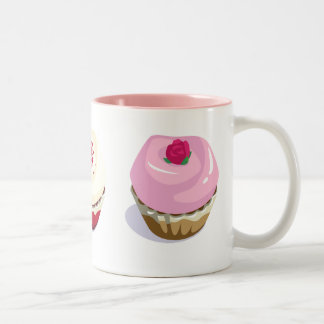 Kleine Kuchen Zweifarbige Tasse