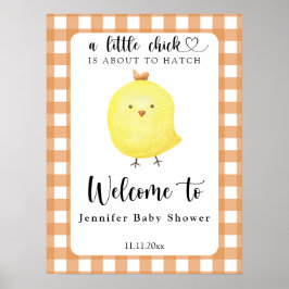 Kleine Küken - Begrüßungsbaby-Dusche Poster