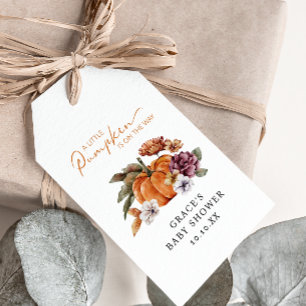 Kleine Kürbis-Baby-Party Geschenkanhänger