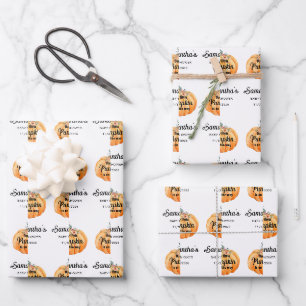 Kleine Kürbis-Baby-Party Geschenkpapier Set