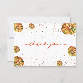 Kleine Kürbis Babydusche danke Karte