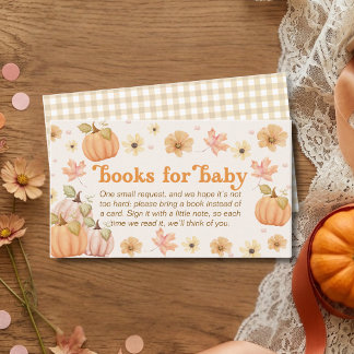 Kleine Kürbis-Bücher für Baby-Herbst-Baby-Party Begleitkarte
