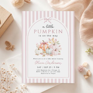 Kleine Kürbis Herbst-Baby-Party Einladung