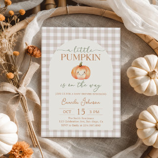 Kleine Kürbis Herbst-Baby-Party-Einladung Einladung