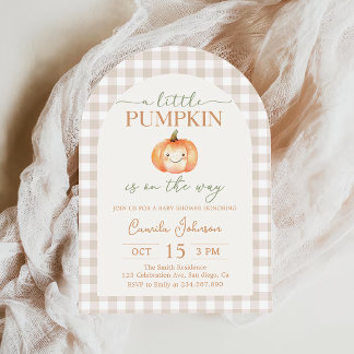 Kleine Kürbis Herbst-Baby-Party-Einladung Einladung