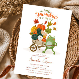 Kleine Kürbis Herbst Baby Shower Einladung