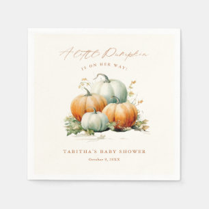 Kleine Kürbis Herbst Neutrale Babyparty Serviette