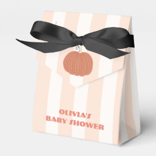 Kleine Kürbis-Rosa-Streifen Mädchen-Baby-Party Geschenkschachtel