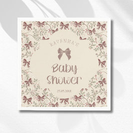 Kleine Kürbis-Salbeiblätter-Bogen-Baby-Party Serviette