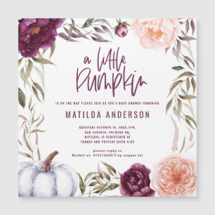 Kleine Kürbis Wasserfarbendusche Magnetkarte