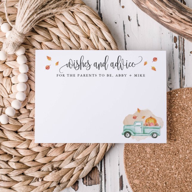 Kleine Kürbis Wünsche und Ratschläge, Herbstwagen Hinweiskarte (Von Creator hochgeladen)