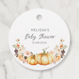 kleine Kürbisbaby-Dusche Geschenkanhänger