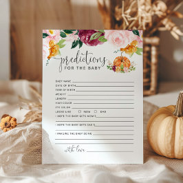 Kleine Kürbisbaby-Vorhersagekarte