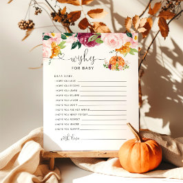 Kleine Kürbisblumenwünsche für das Baby