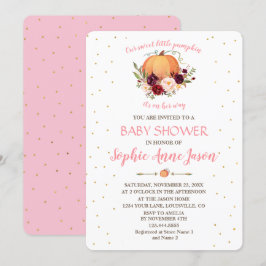 Kleine Kürbisdusche Erntedank Einladung