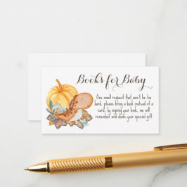 Kleine Kürbisfall Babydusche Anfrage Begleitkarte