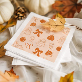 Kleine Kürbishandgezogene orange Babydusche Serviette