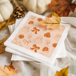 Kleine Kürbishandgezogene orange Babydusche Serviette