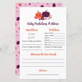 Kleine Kürbisvorhersagen & Ratschläge Kinderdusche