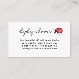 Kleine Ladybug Display-Dusche Begleitkarte