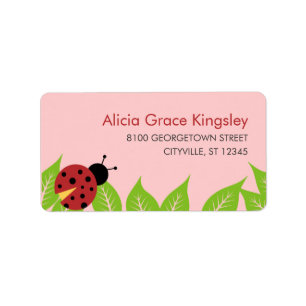 Kleine Ladybug-Kinder-Adressbezeichnung Adressaufkleber