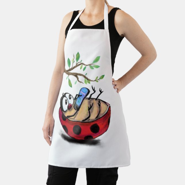 Kleine Ladybug mit Schürze-Handy-Geschenkspass Schürze (InSitu)