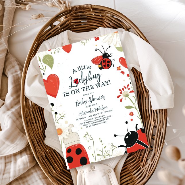Kleine Ladybug Spring Baby Dusche Einladung (Von Creator hochgeladen)