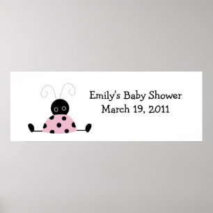 KLEINE LADYBUGS Kinderdusche / Geburtstagsbanner Poster