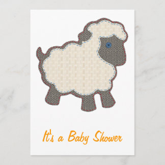 Kleine Lamm-Babyparty Einladung