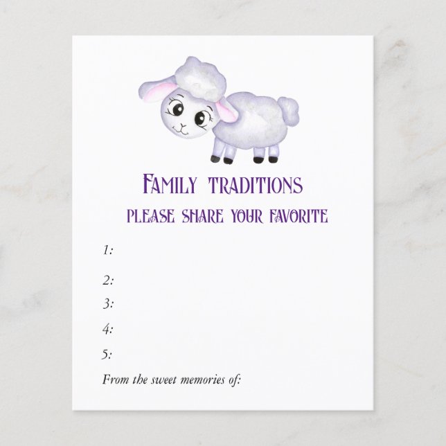 Kleine Lamm-Schafspuppe Traditionen (Vorderseite)