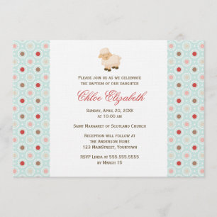 Kleine Lamm-Taufe Einladung