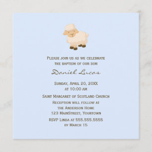 Kleine Lamm-Taufe Einladung
