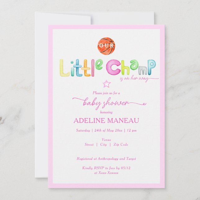 Kleine Lampe ist auf dem Weg zur Aquarellendusche Einladung (Vorderseite)