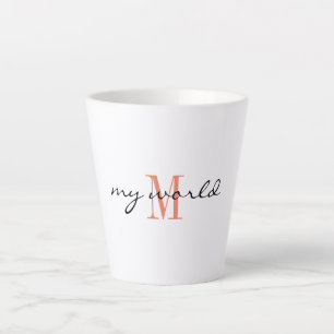 Kleine Latte Tasse _my world_ Lmon Initialdesign