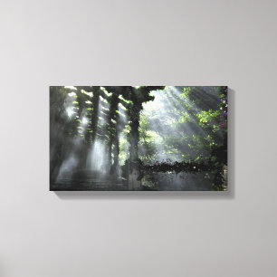 Kleine Leinwand des schattierten Weges